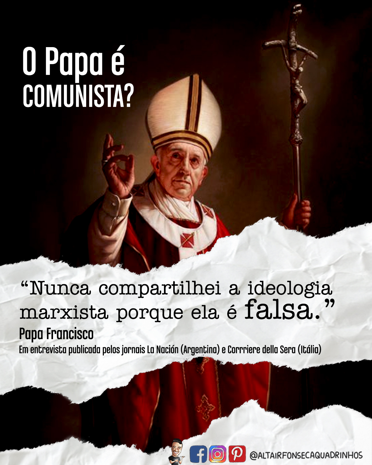 Papa Francisco não é comunista