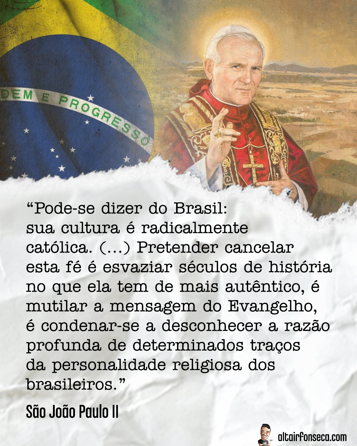 A história e a fé católica do Brasil não podem ser canceladas 