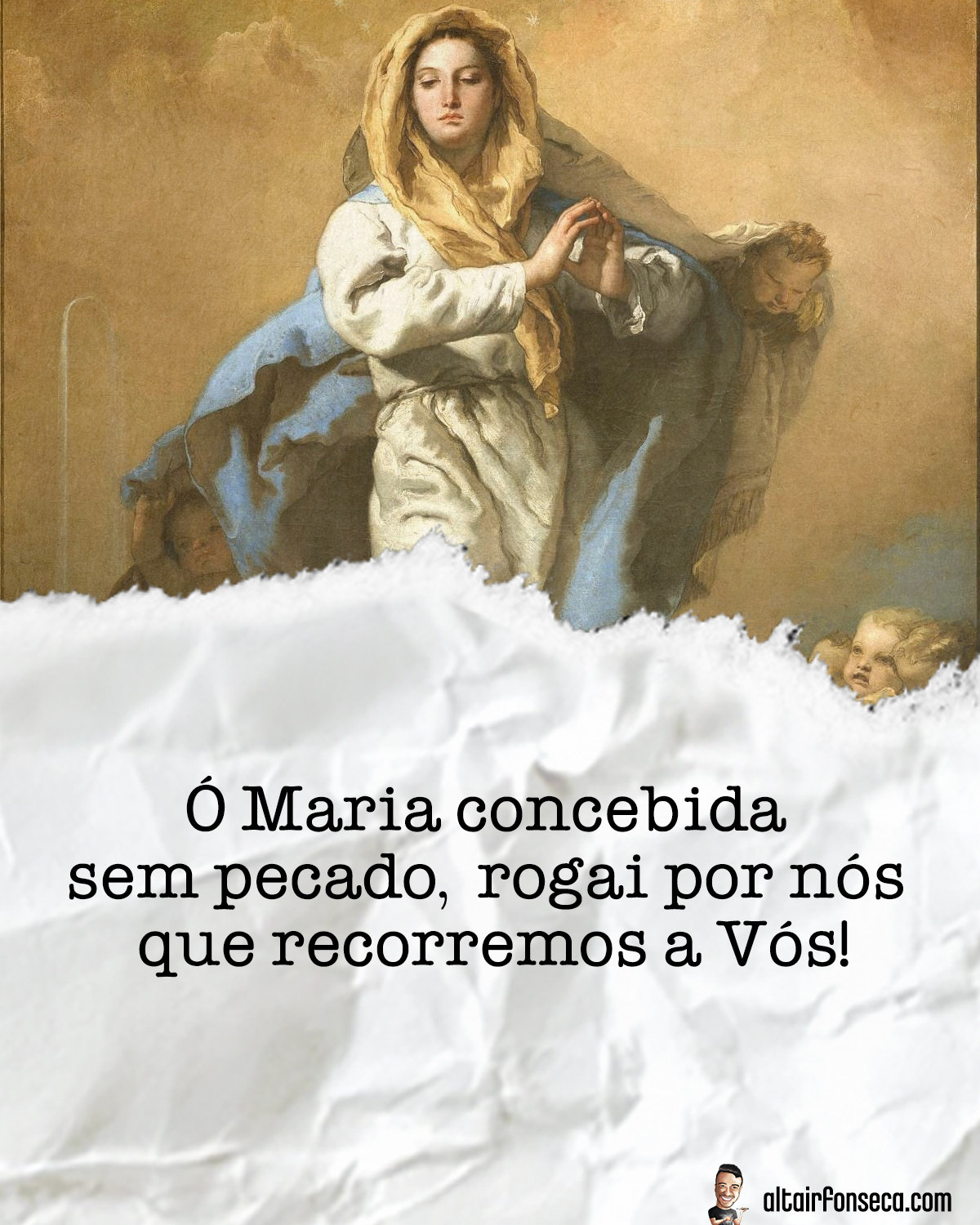 Ó Maria concebida sem pecado rogai por nós que recorremos  a Vós 