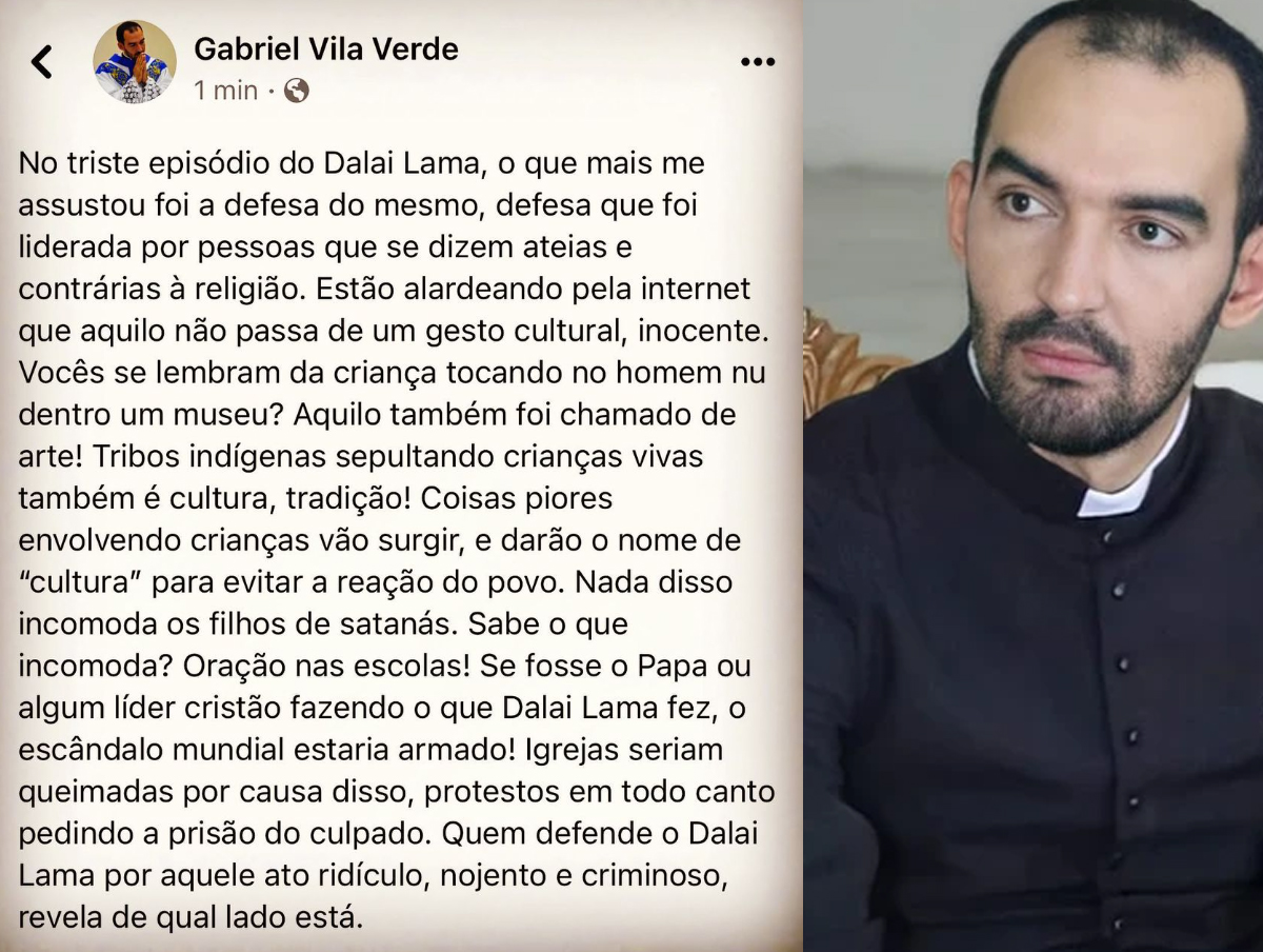 Padre Gabriel Vila Verde sobre o episódio com Dalai Lama 