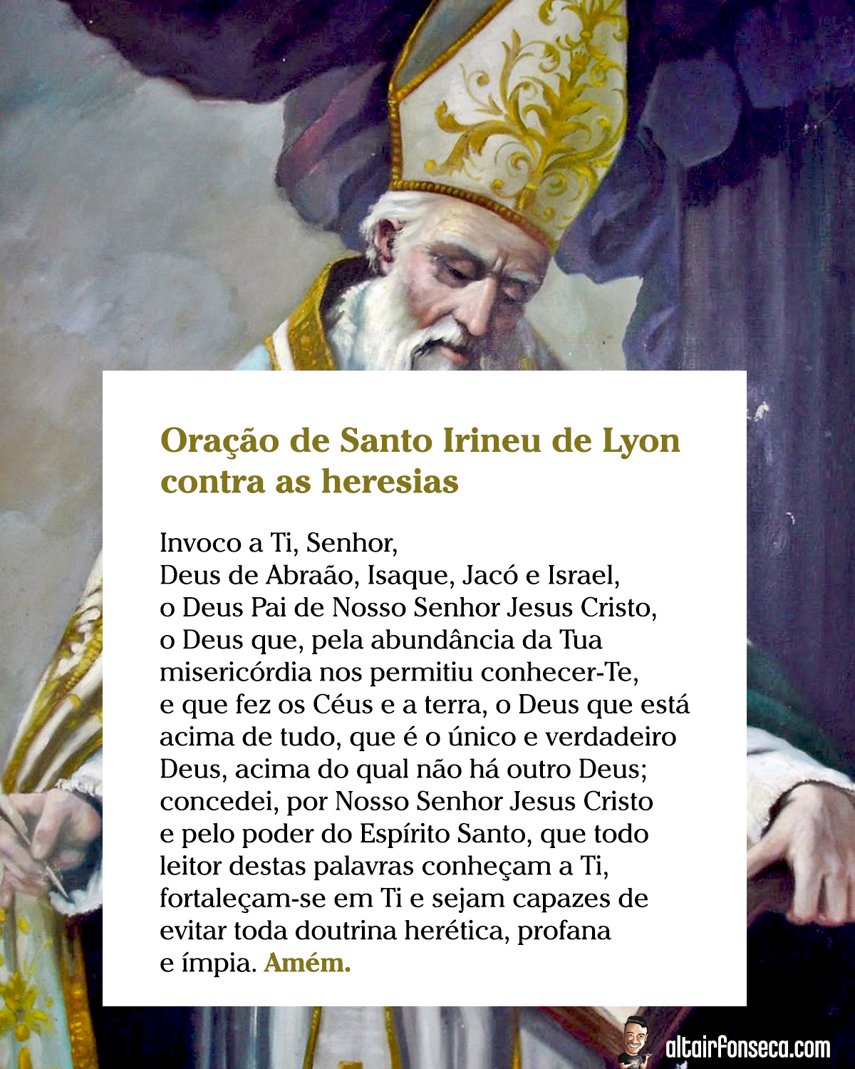 Oração de Santo Irineu de Lyon contra as heresias