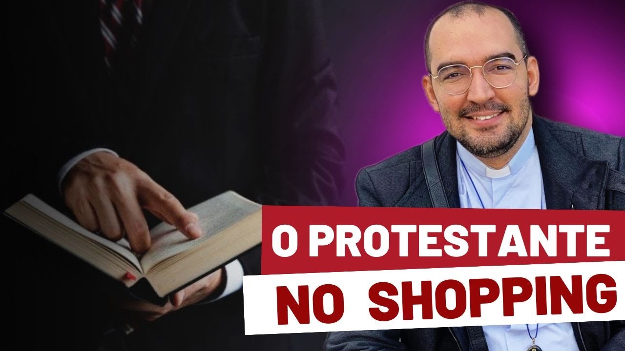 Padre Gabriel Vila Verde dá aula para protestante em um shopping