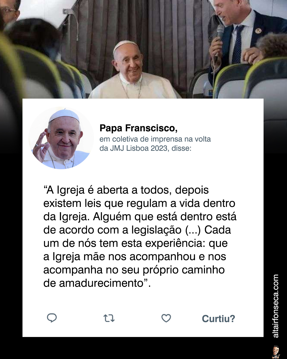 Papa Francisco sobre a Igreja aberta a todos 