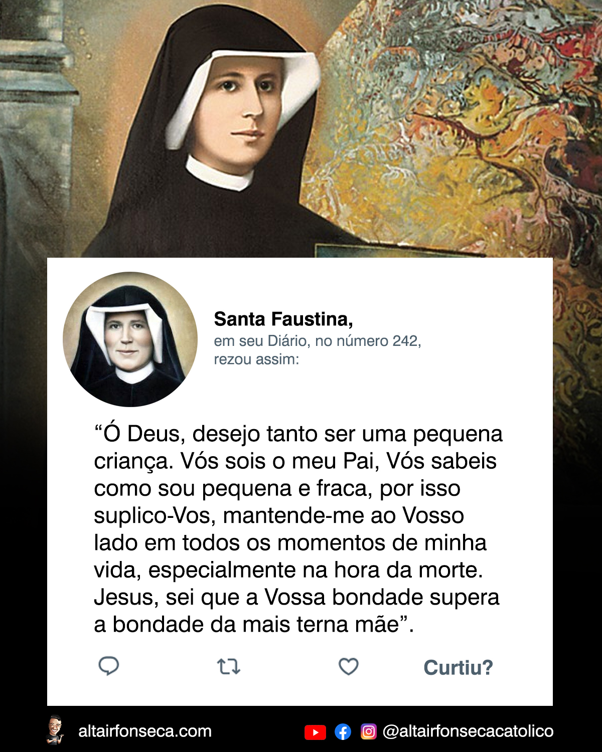 Um oração de Santa Faustina 