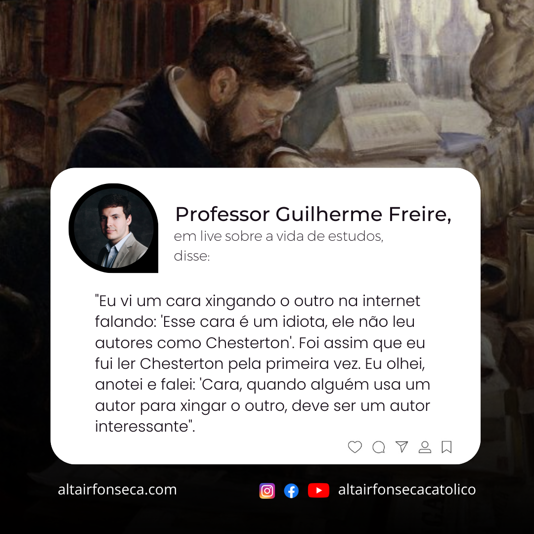 Professor Guilherme Freire sobre a vida de estudos 